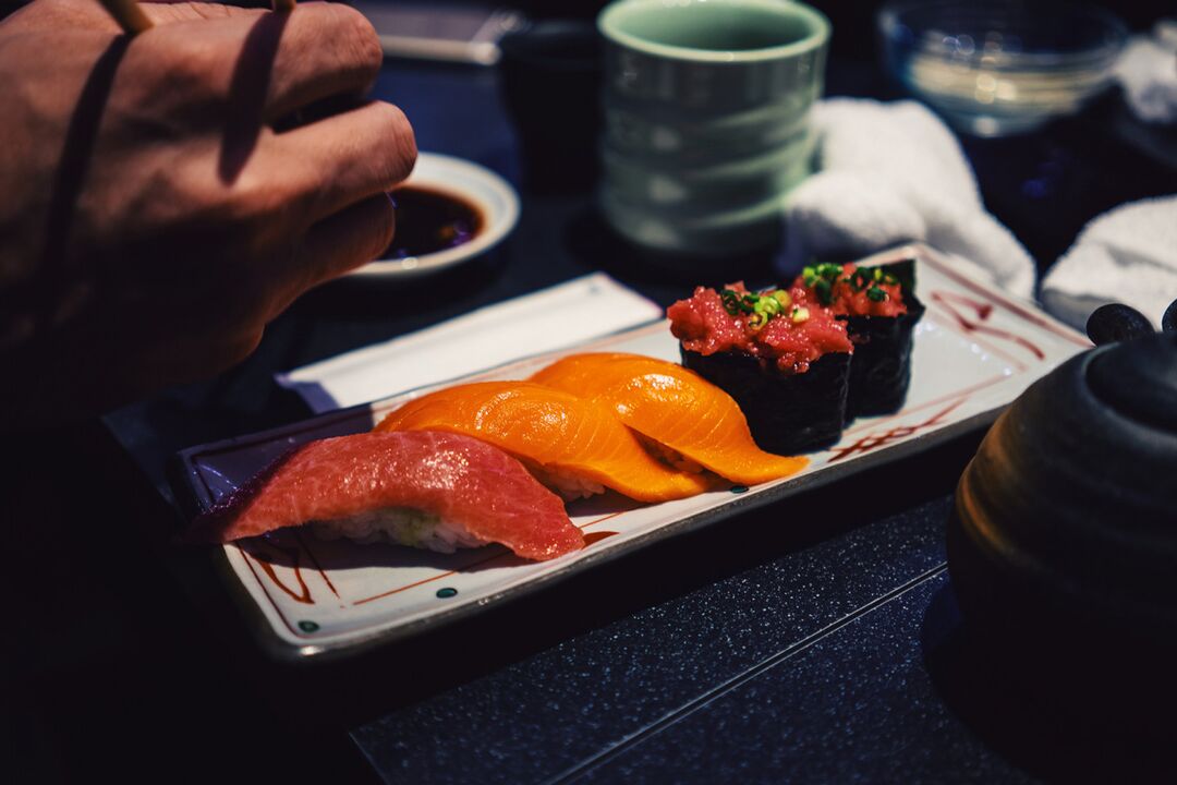Жапон диетасына арналған суши